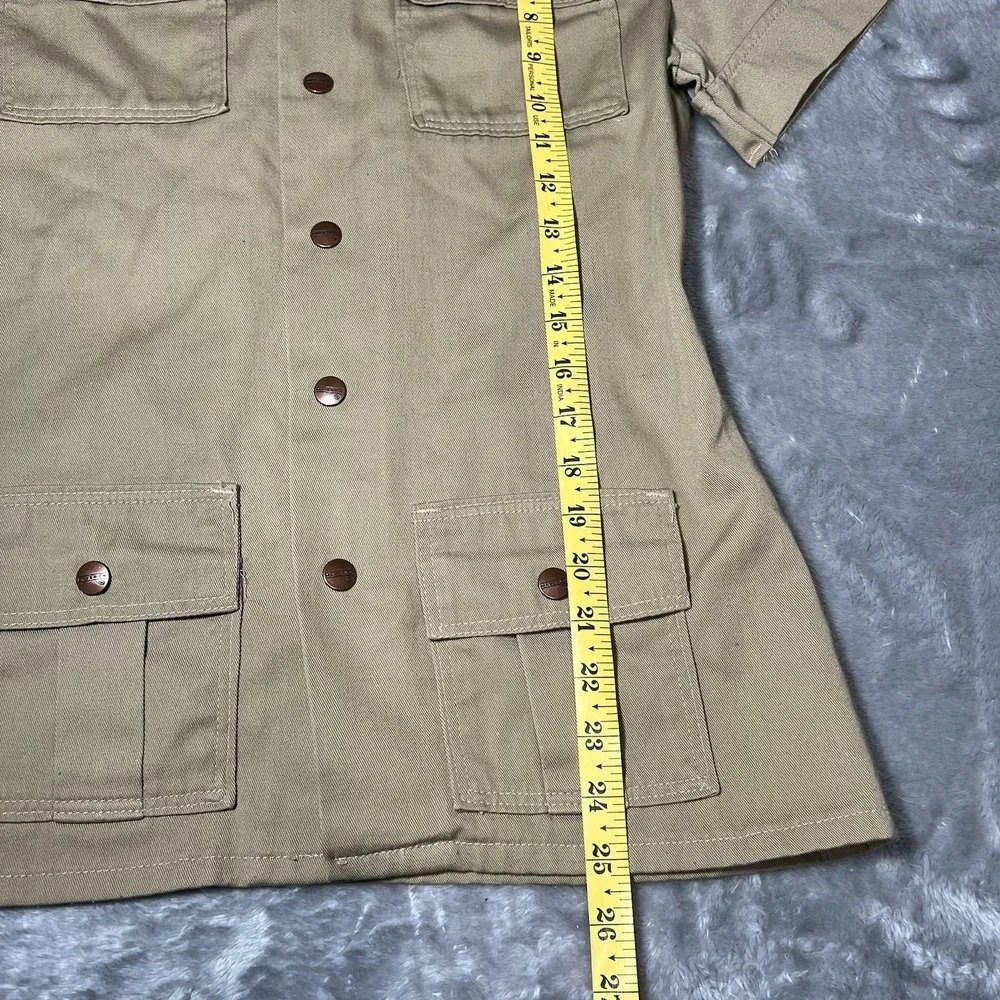 Maverick Shirt Women Size Medium Top Khaki Heavyweight Safari Cargo